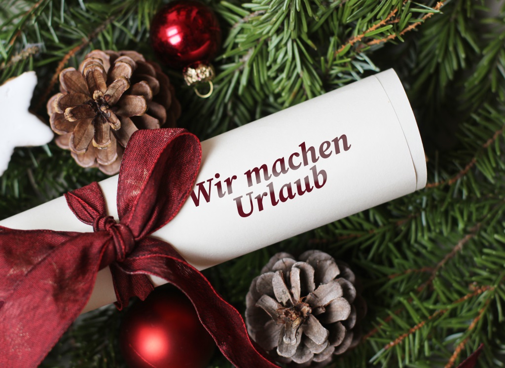 Frohe Weihnachten Urlaub Urlaubsankündigung